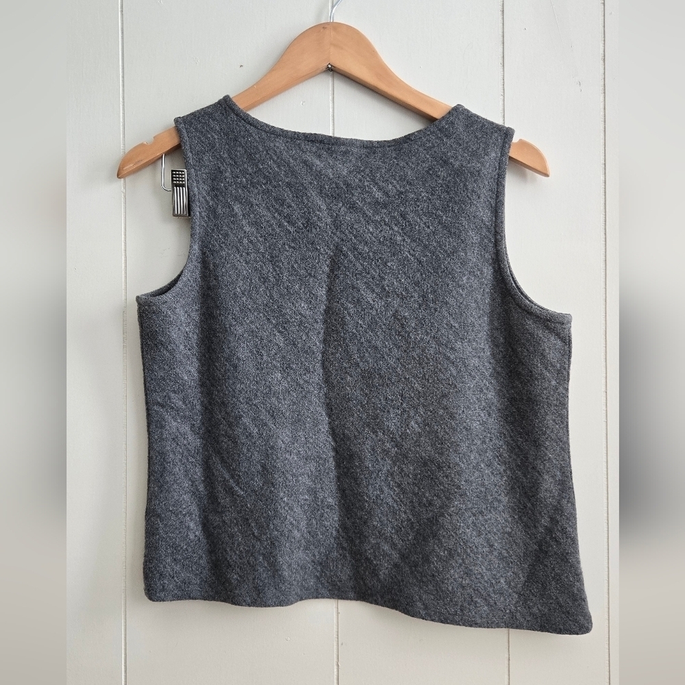 Eileen Fisher Charcoal Sleeveless Tank Top-Size M -100%wool - Picture 7 of 7